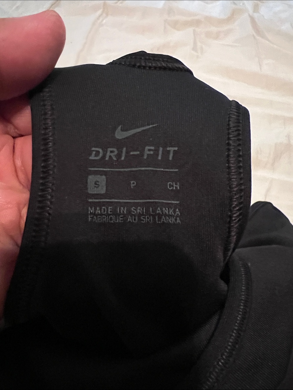 Nike Black Racerback Sports Bra with White Swoosh - Picture 3 of 3